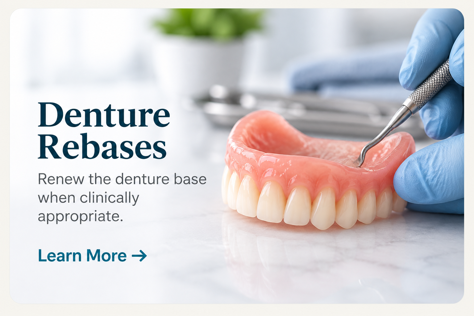 Denture Rebases at Future Smiles Denture Clinic Calgary